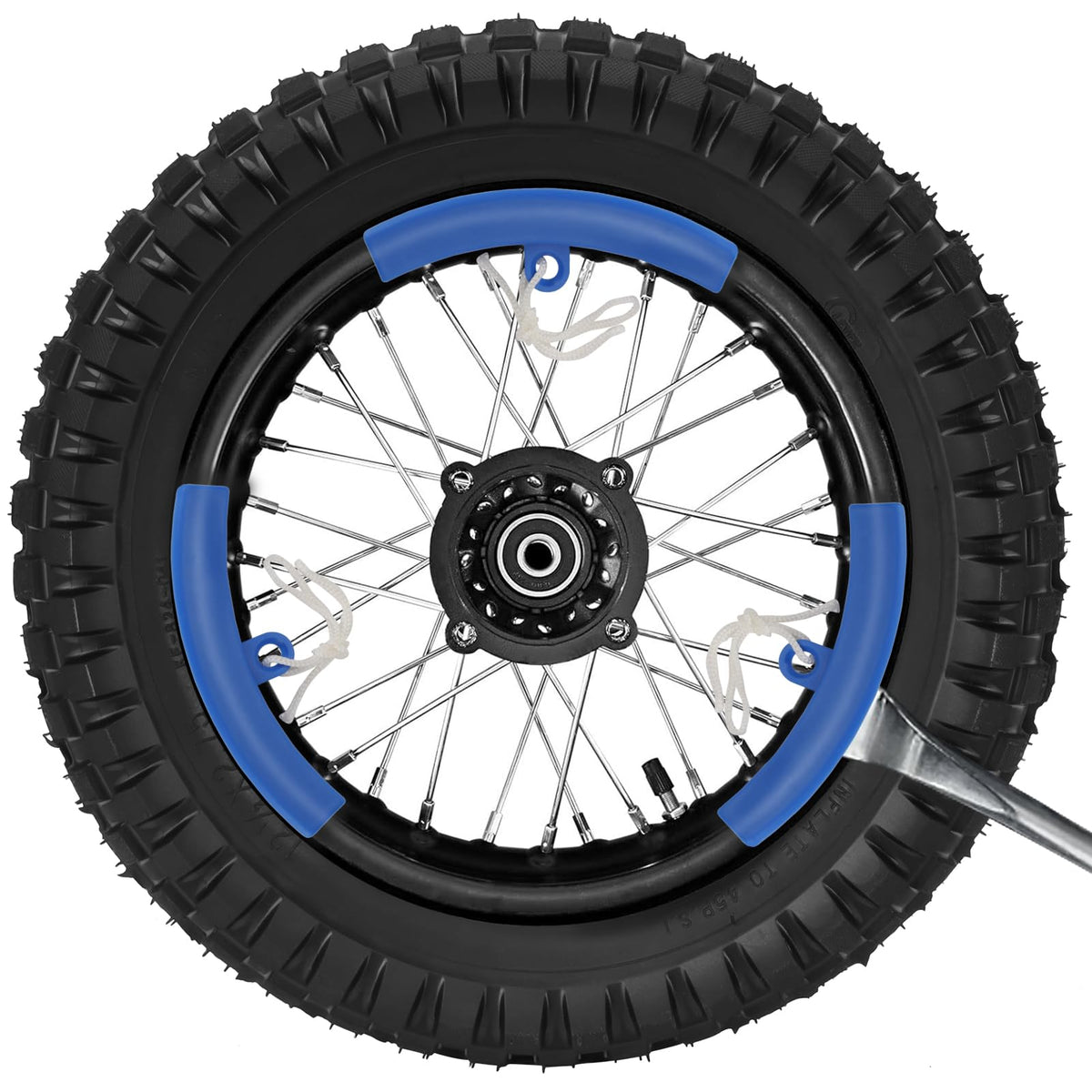 WNOOENG tire mounted on a Razor MX350 showing fit and finished appearance