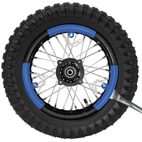WNOOENG tire mounted on a Razor MX350 showing fit and finished appearance