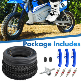 WNOOENG tire beside a ruler for scale showing 12.5-inch diameter clarity
