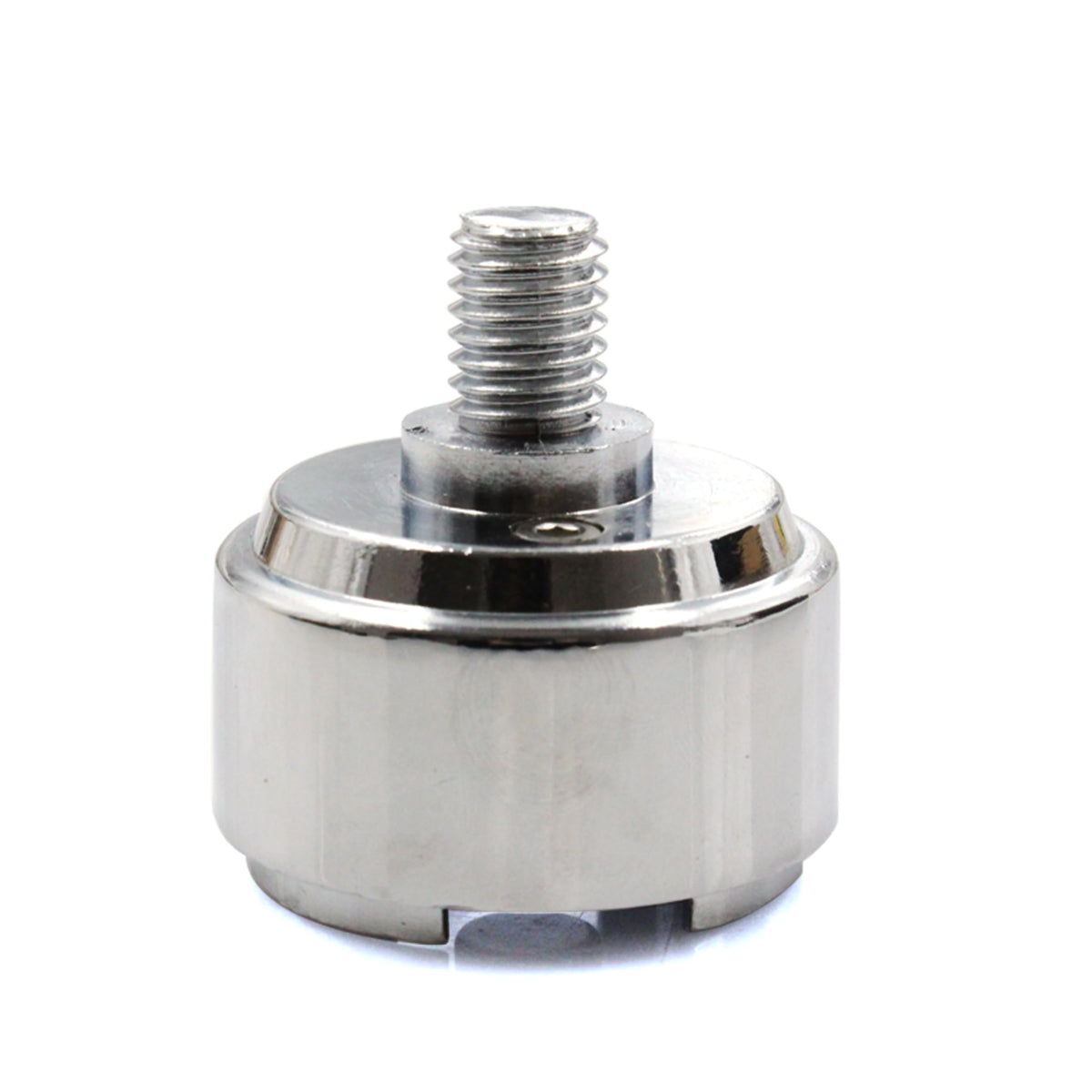 WnSEu chrome adapter front view showing secure fit benefit