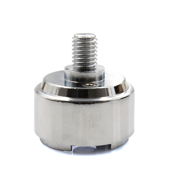 WnSEu chrome adapter front view showing secure fit benefit