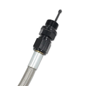 WnSEu dipstick next to ruler illustrating compact size and accurate scale