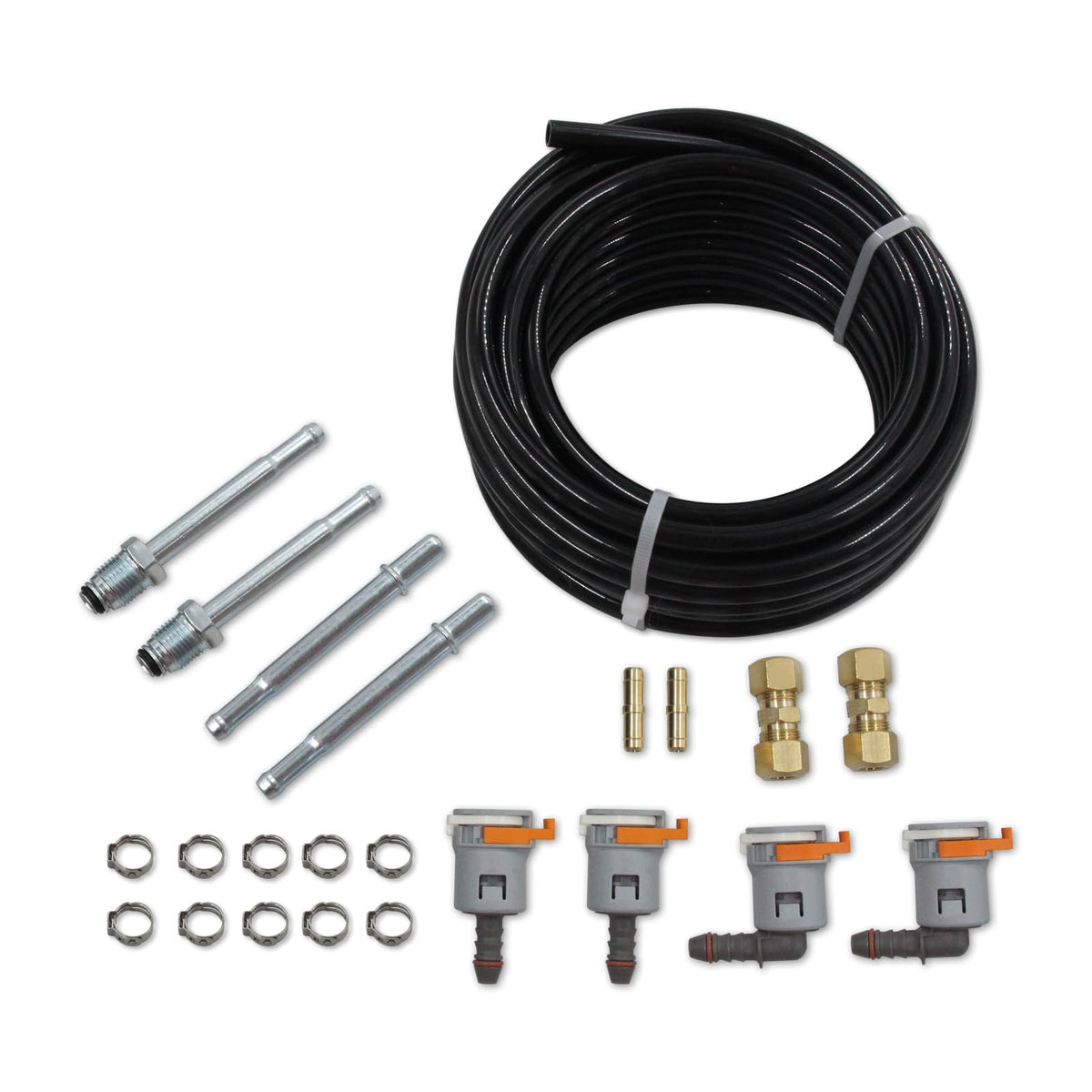 WnSEu front view of 25ft nylon fuel line showing length and packaging benefit