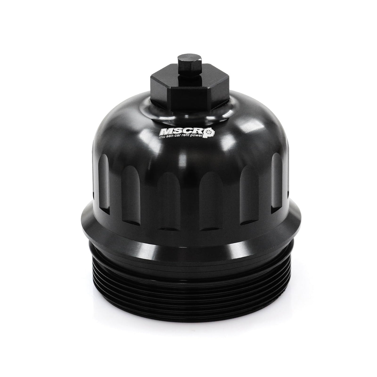 WnSEu front view of billet fuel filter cap showing fit and finish