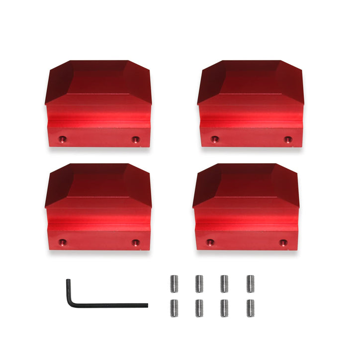 WnSEu MSCRP front view showing four anodized red jack pads and benefit of organized kit