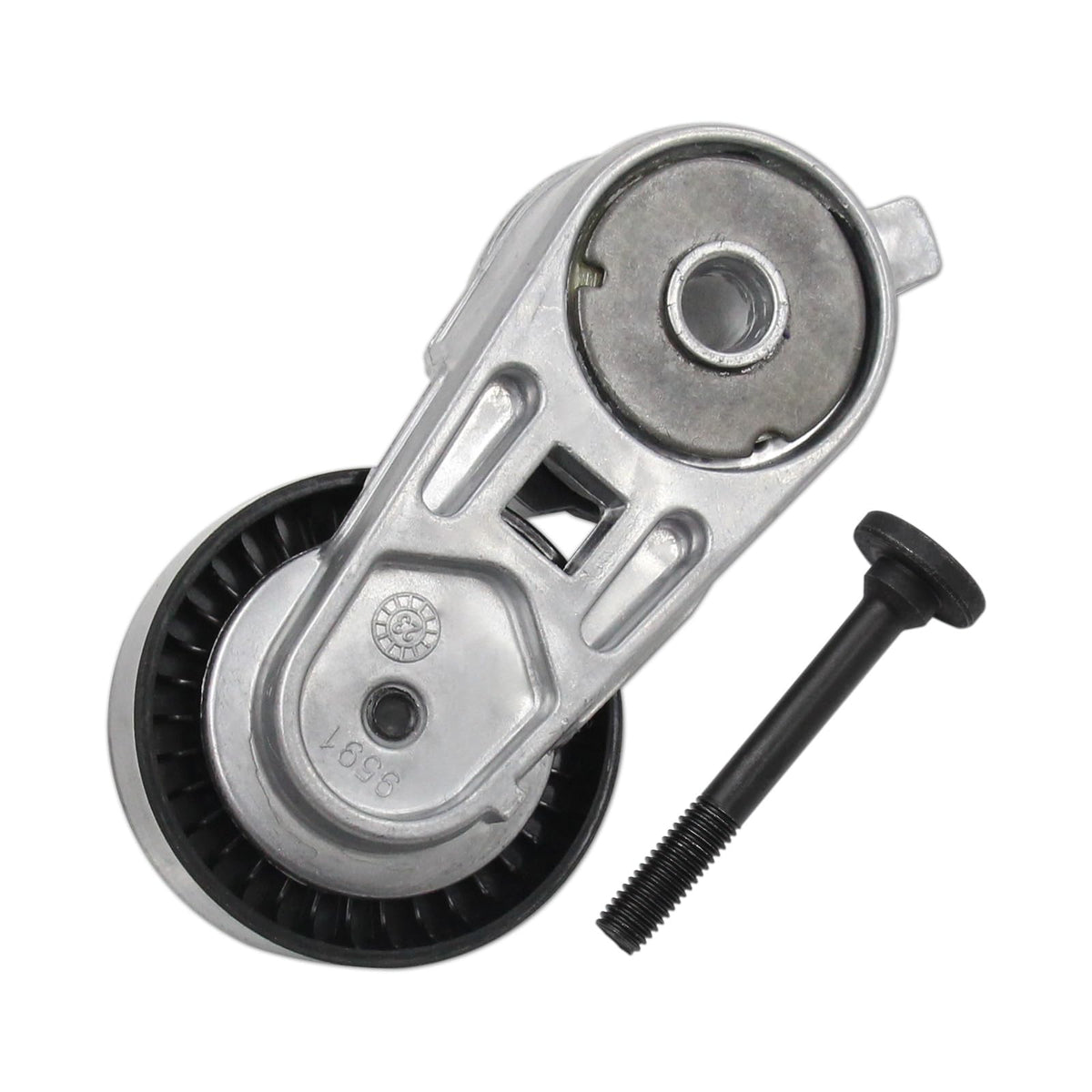 WnSEu bracket showing integrated belt tensioner giving consistent belt alignment benefit