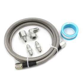 WnSEu stainless steel braid detail protecting hose from heat and abrasion for long life