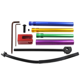 WnSEu support rods arranged by size showing 15-25mm coverage benefit