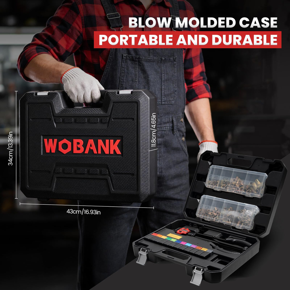 WOBANK kit on a workbench in a garage setting illustrating practical use benefit