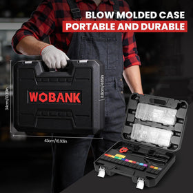 WOBANK workbench lifestyle view showing kit ready for automotive or metalwork projects