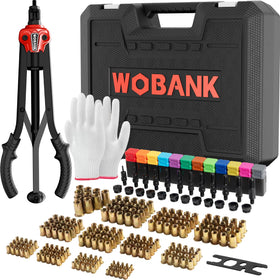 WOBANK rivet nut tool front view showing robust build and quick setup benefit