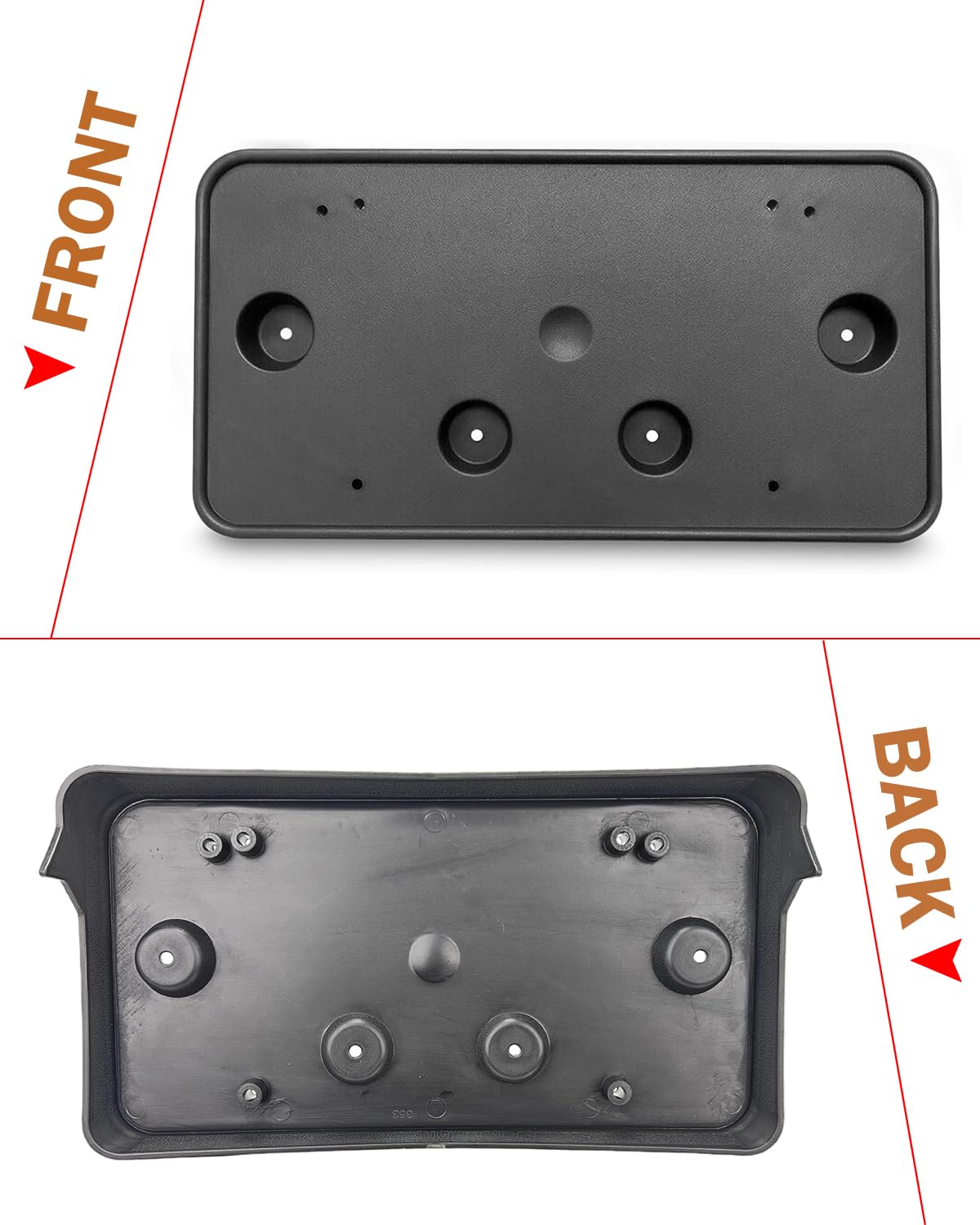 Wocch bracket installed on Chevy Silverado bumper demonstrating factory appearance