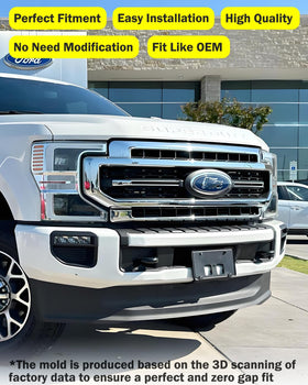 Wocch bracket mounted on F250 bumper demonstrating no-drill installation