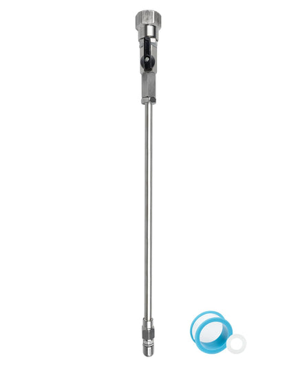 WodGod front view of full stainless-steel wand showing durable design and reach