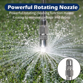 WodGod close-up of metal power nozzle showing concentrated spray effectiveness