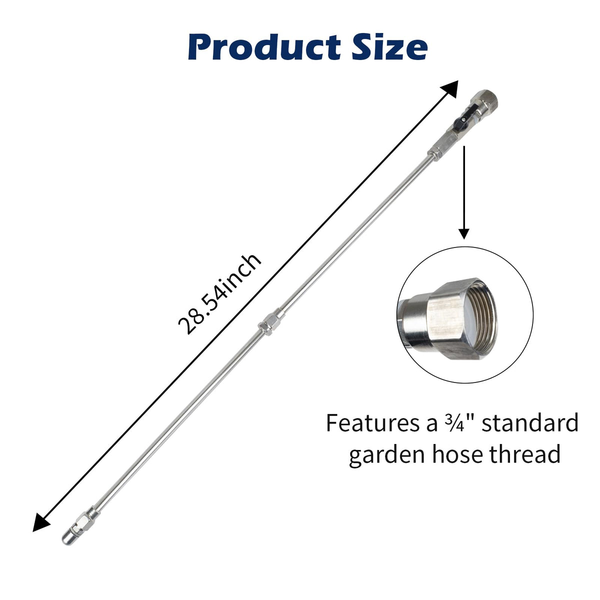 WodGod two-stage tube beside tape measure showing 28.54-inch reach benefit