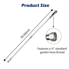 WodGod two-stage tube beside tape measure showing 28.54-inch reach benefit