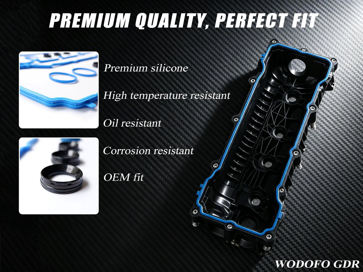WODOFO GDR intake manifold gasket closeup highlighting silicone seal reliability