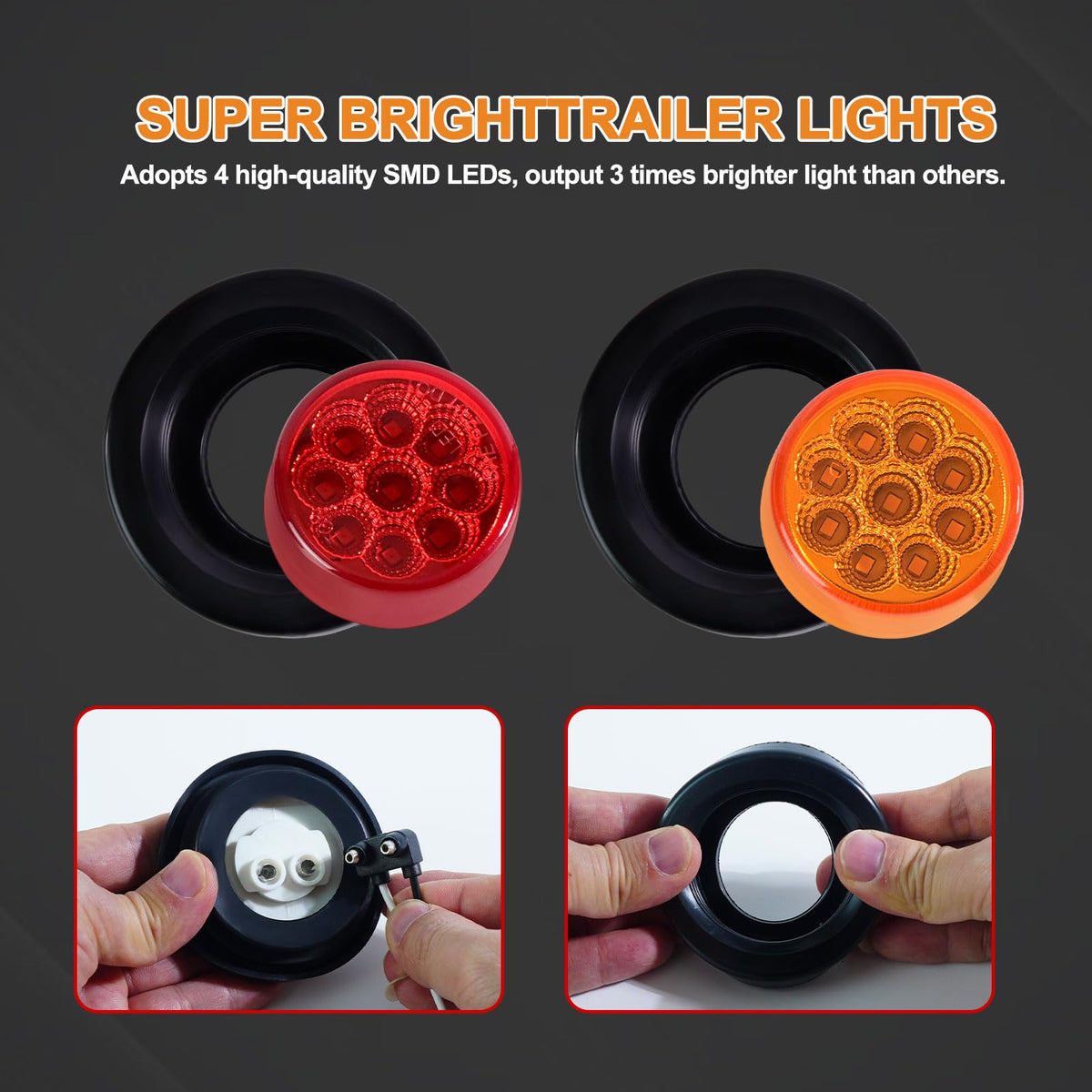 Wodvyss flush-mounted in rubber grommet illustrating snug, vibration-resistant fit