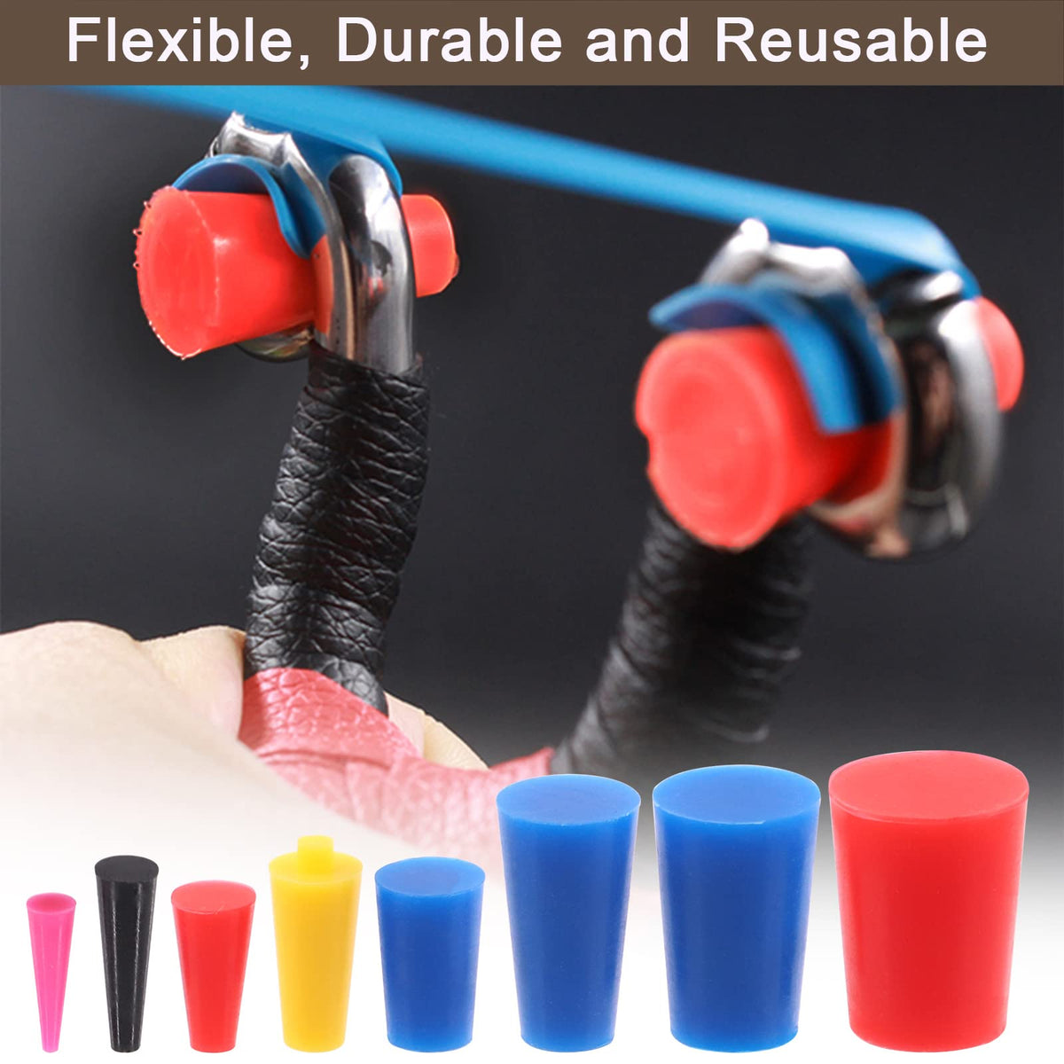Wokape silicone plug protecting a threaded stud during powder coating for clean results
