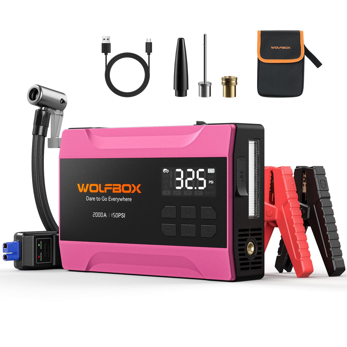 WOLFBOX front panel showing controls and display for quick operation