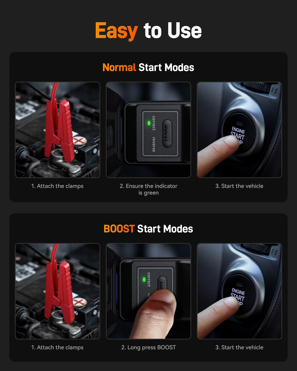 WOLFBOX MV16A accessories laid out showing included cables, adapters, and storage convenience