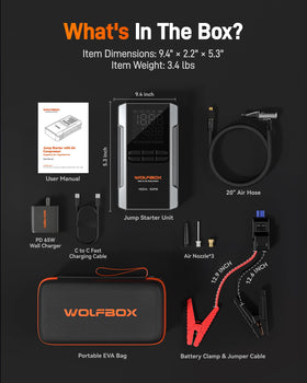 WOLFBOX inflating an SUV tire fast to restore correct pressure