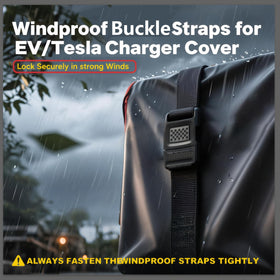 WOLFCAR buckle strap detail fastened tight — windproof anchoring benefit