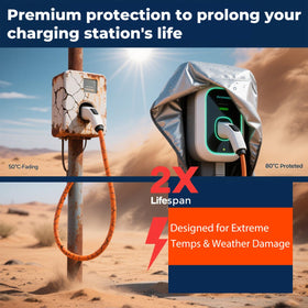 WOLFCAR covering charger and cable in large size — full cable protection benefit