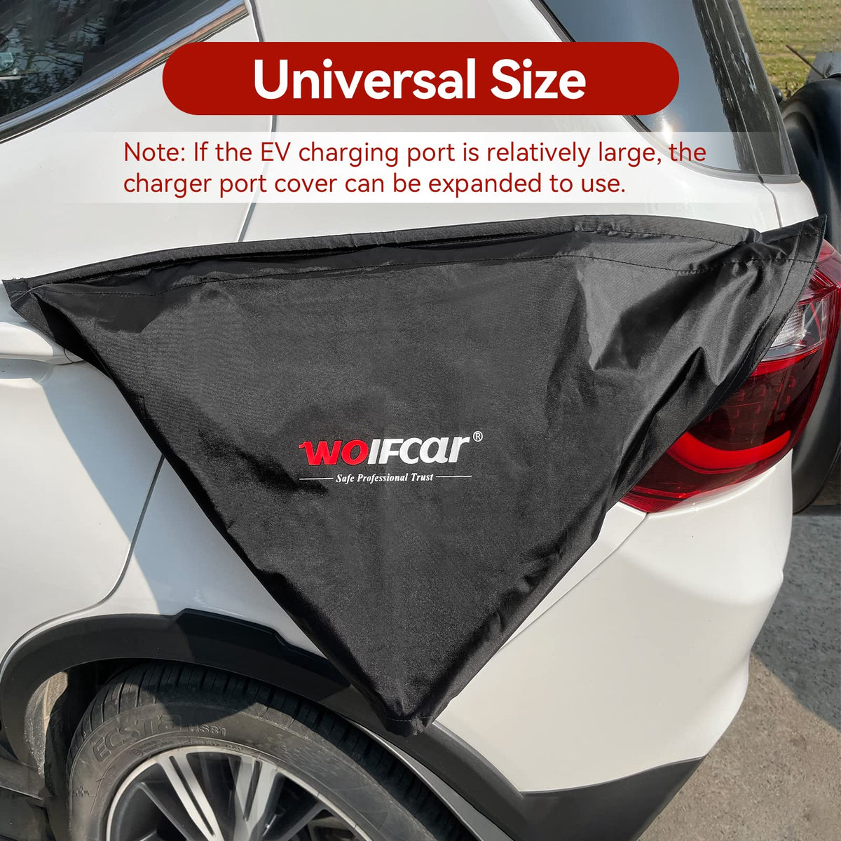 WOIFcar spread-out configuration fitted on a vehicle, fits irregular or large ports benefit