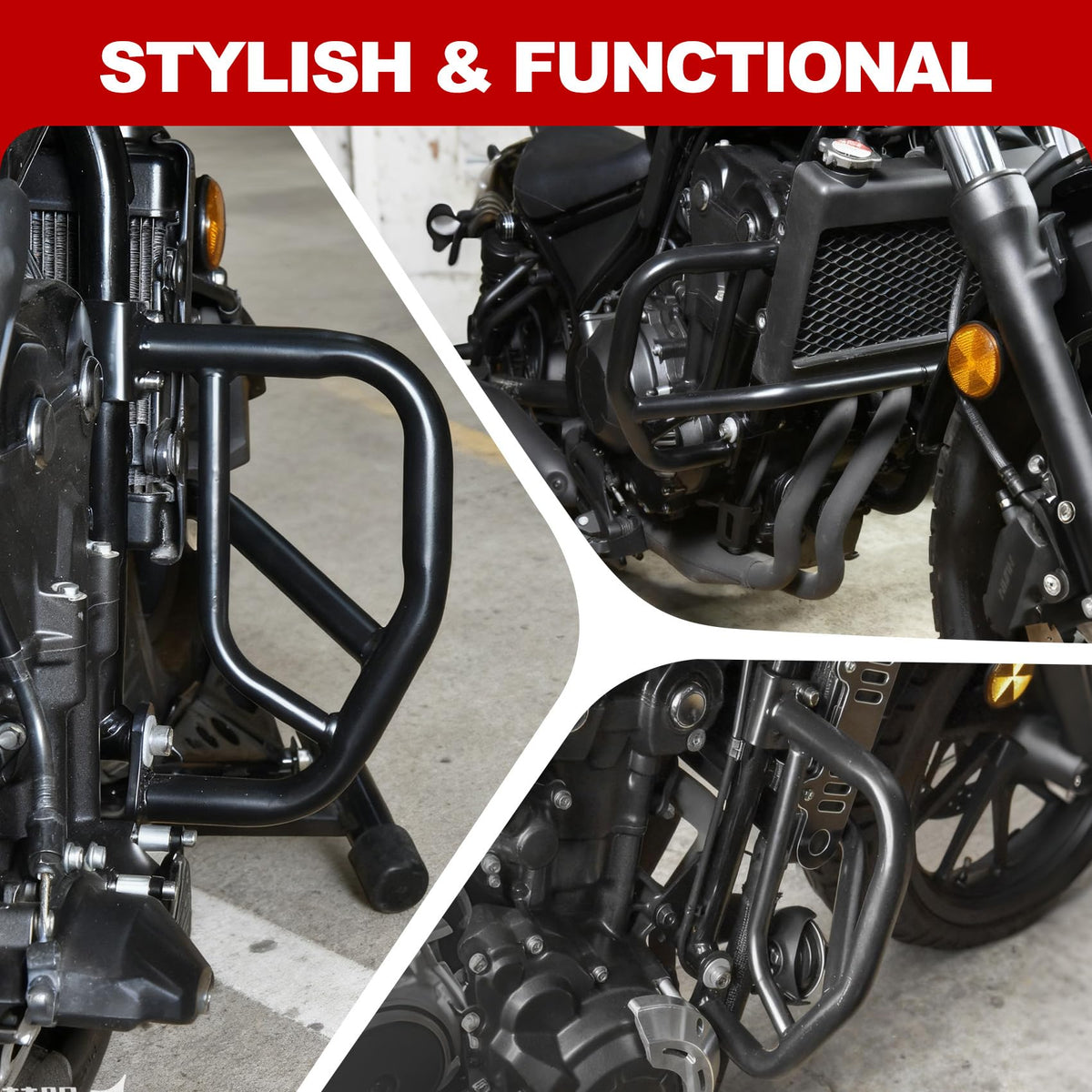 WOLFLINEMOTO bar clearance with engine demonstrating component shielding