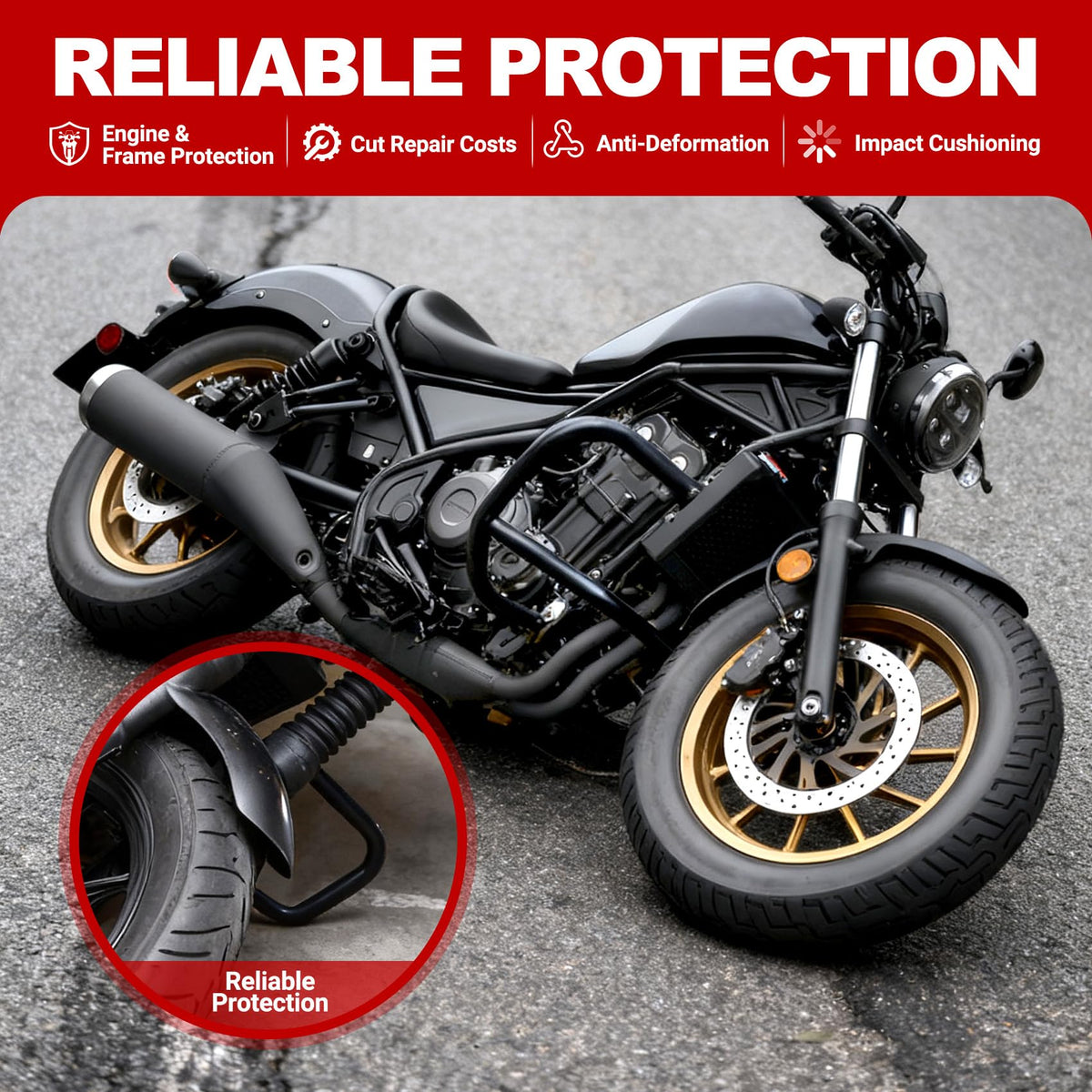 WOLFLINEMOTO close-up weld and coating highlighting durable finish