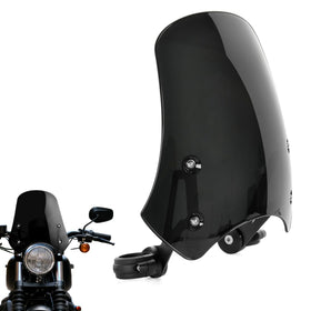 WOLFLINEMOTO front view windshield showing clean airflow benefit