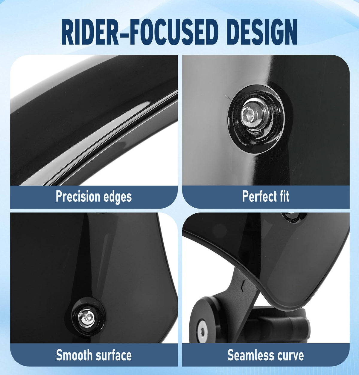 WOLFLINEMOTO installed on commuter bike showing weather protection benefit