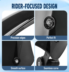 WOLFLINEMOTO installed on commuter bike showing weather protection benefit
