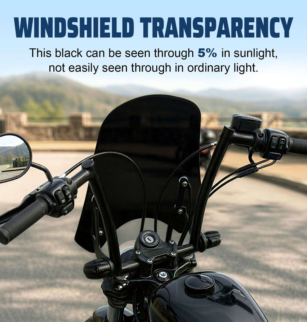 WOLFLINEMOTO top edge detail showing smooth profile for improved visibility