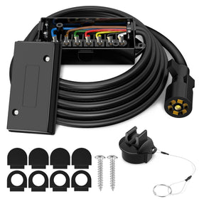 WOLFWILL molded 7-way plug showing secure connection and durability