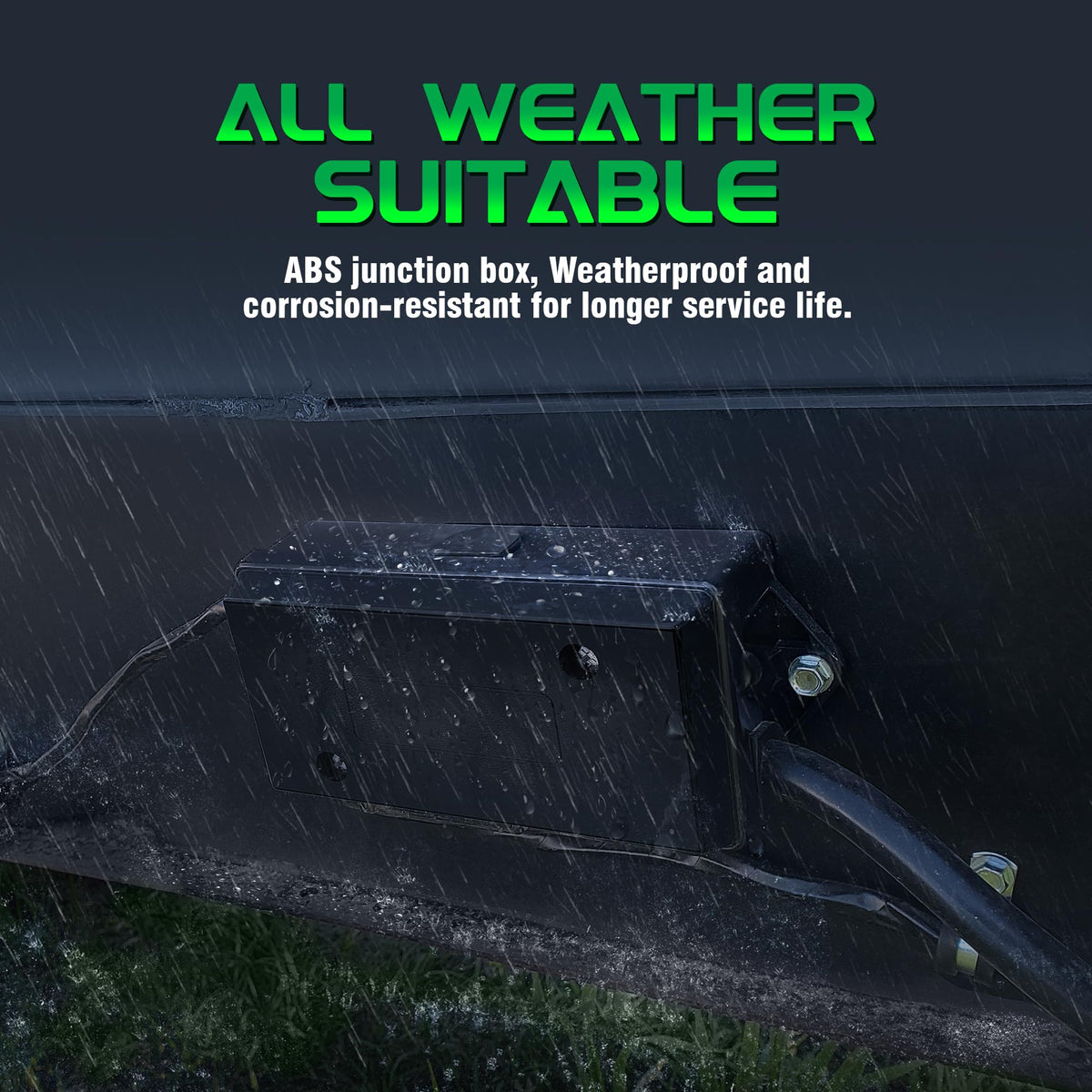 WOLFWILL grommet and seal detail showing protected pass-throughs that prevent water ingress