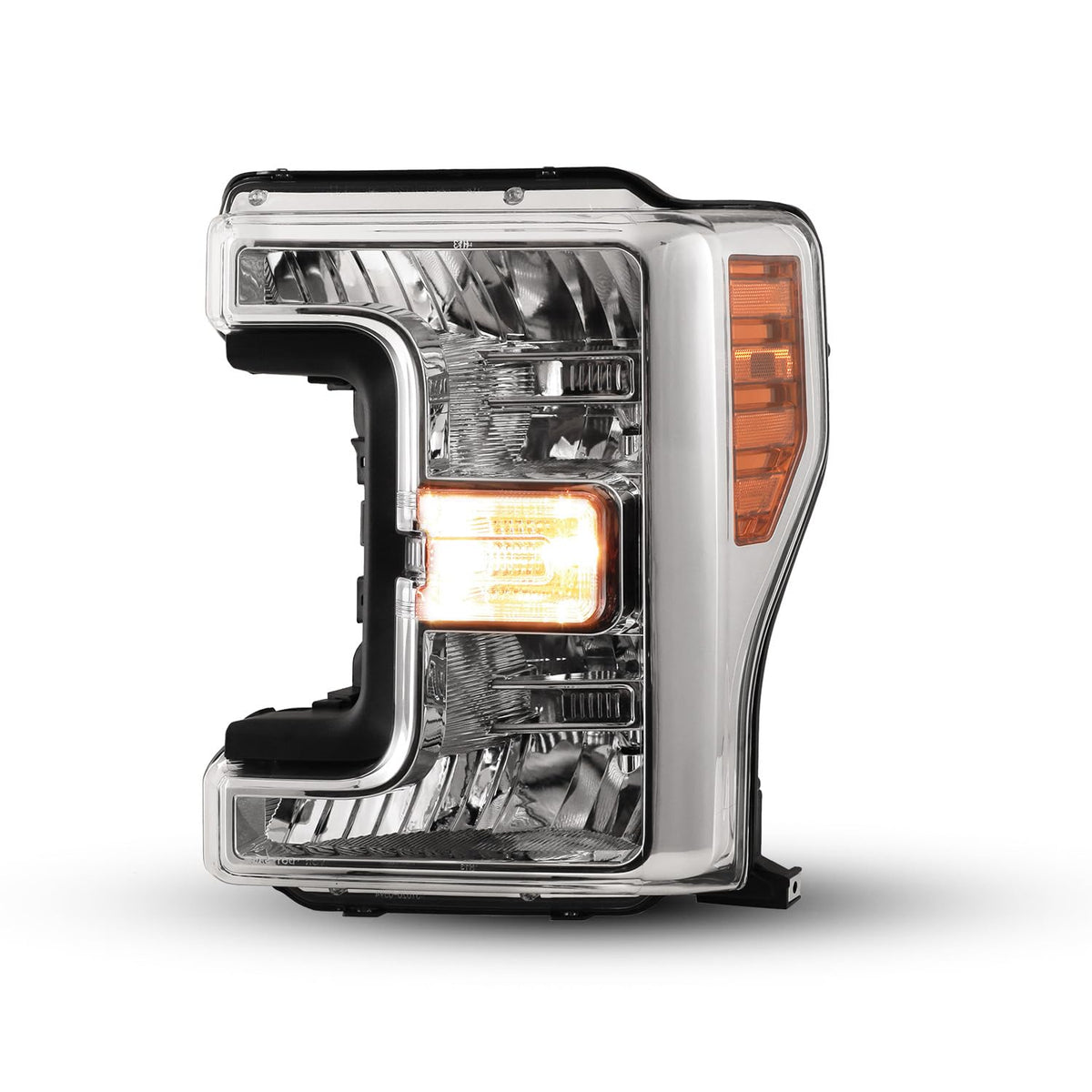 WolfX left driver headlight front view showing fit and finish for easy replacement