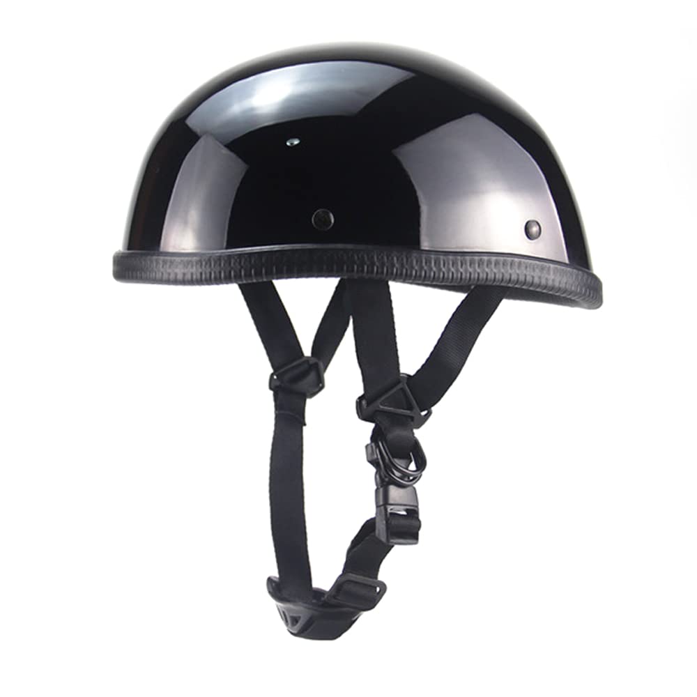 Woljay gloss black front view showing compact shell and DOT approval benefit