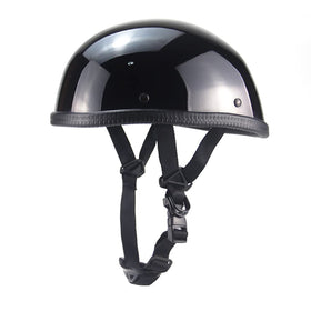 Woljay gloss black front view showing compact shell and DOT approval benefit