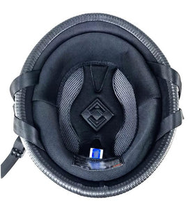 Woljay helmet on cruiser motorcycle portraying style and lightweight comfort