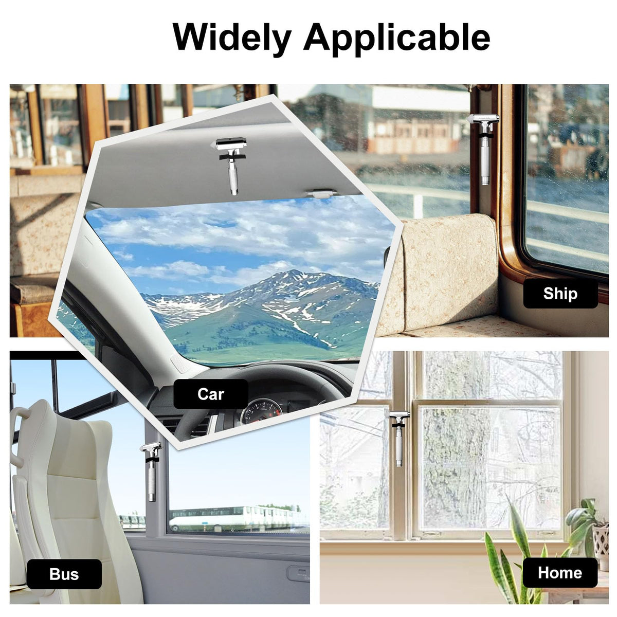 WONDER POINT mounted in car door pocket for instant emergency access
