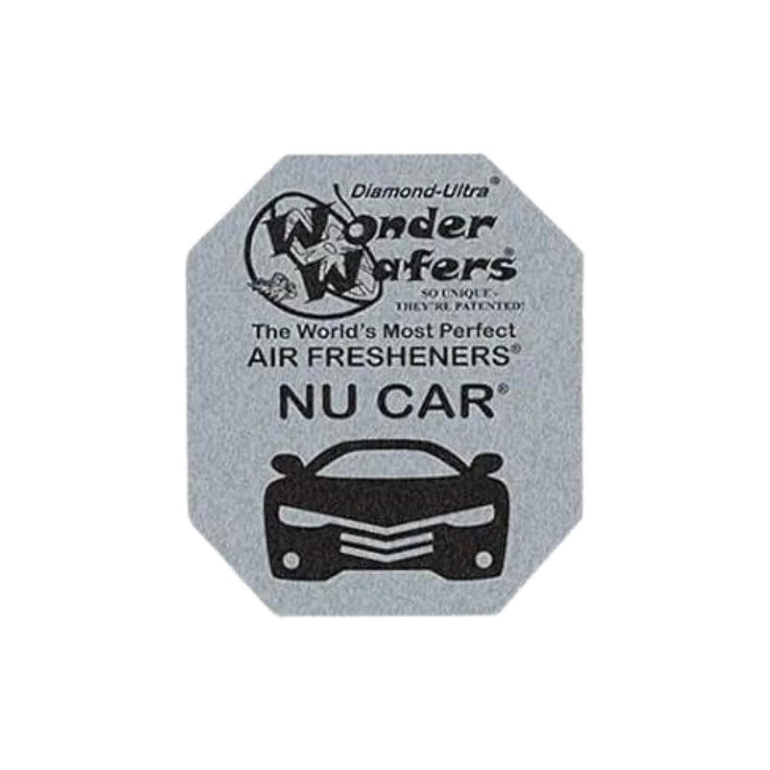 Wonder Wafers in garage setting refreshing tools and small spaces with Nu Car scent