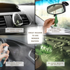 Wonder Wafers positioned near vehicle vent to improve scent circulation