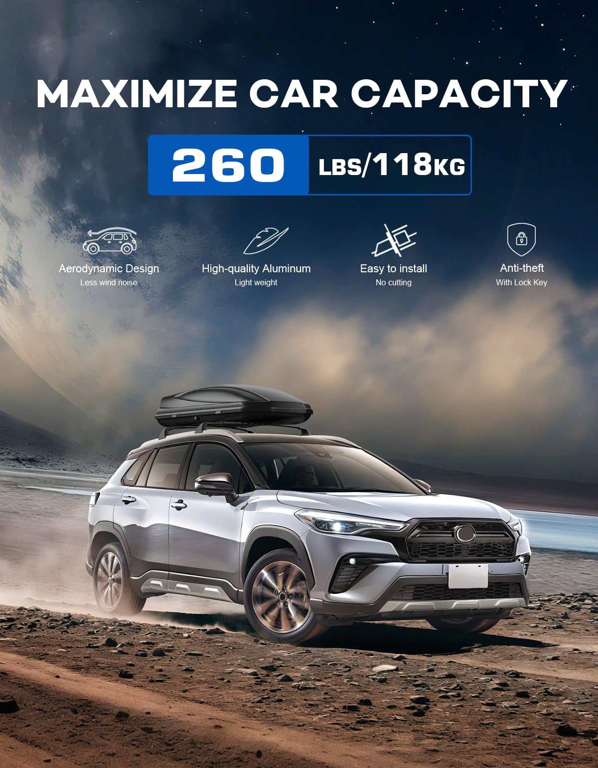 wonderdriver aerodynamic bar profile reduces wind noise and improves fuel efficiency