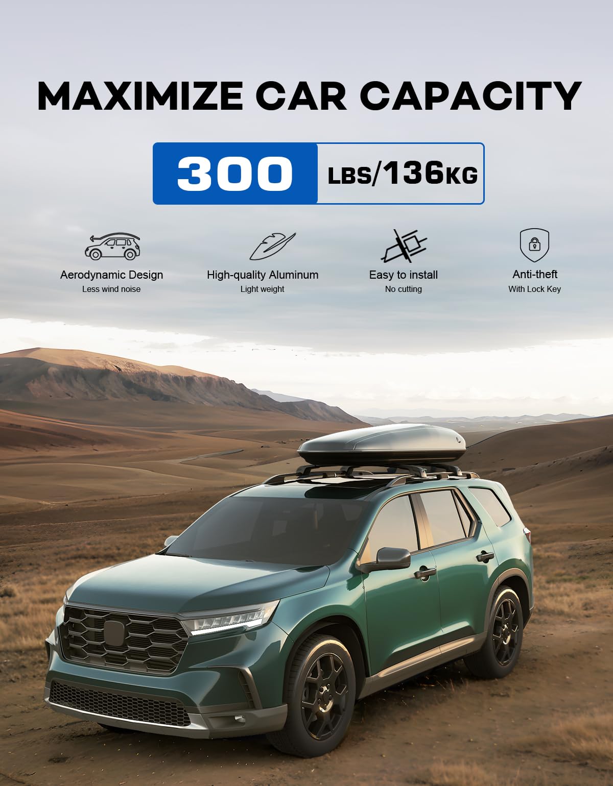wonderdriver aerodynamic crossbar profile reducing wind noise and improving efficiency