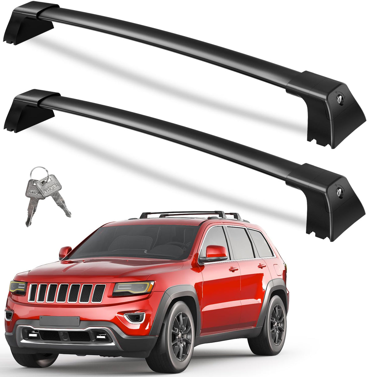 wonderdriver front view installed on Jeep Grand Cherokee shows secure fit and added cargo capacity