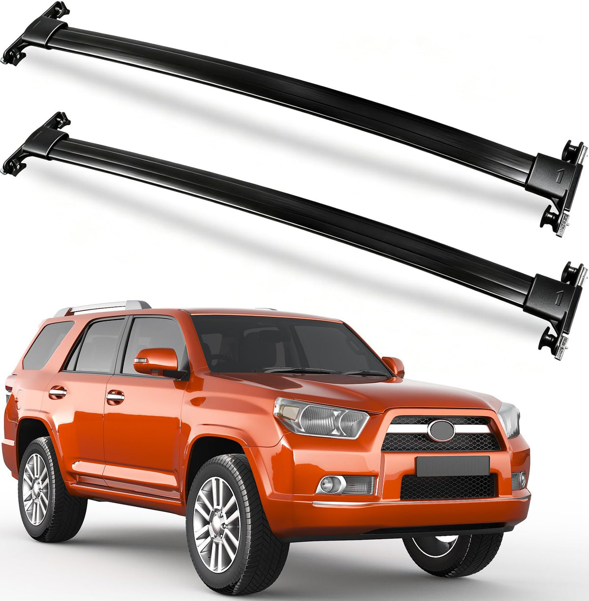 wonderdriver front view mounted on 4Runner showing sturdy rooftop cargo platform