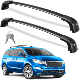 wonderdriver front view mounted on kia sedona showing secure roof cargo fit and improved storage
